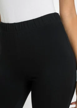 bonprix bonprix Leggings capri con algodón orgánico Negro Outlet
