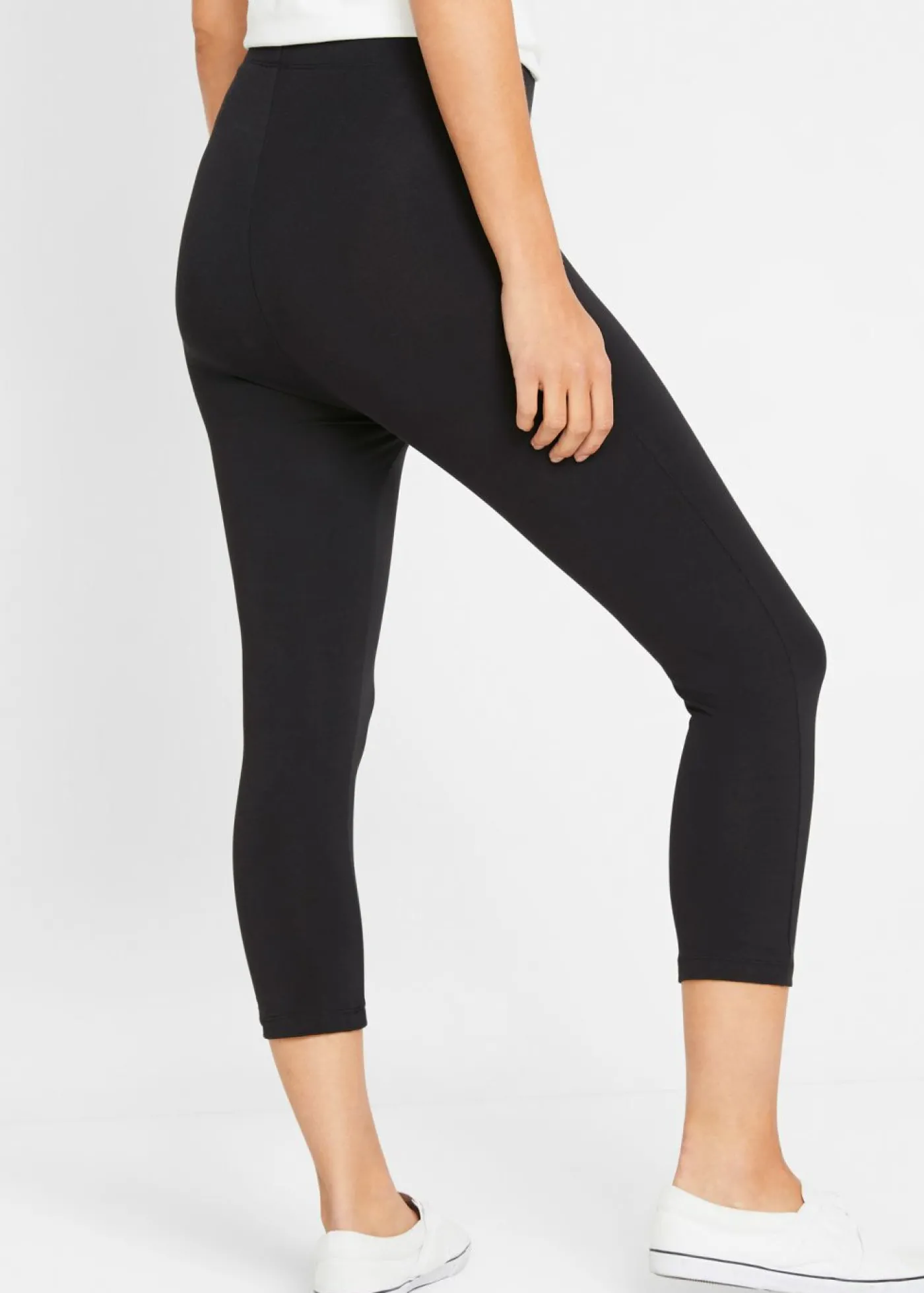 bonprix bonprix Leggings capri con cinturilla cómoda Negro New