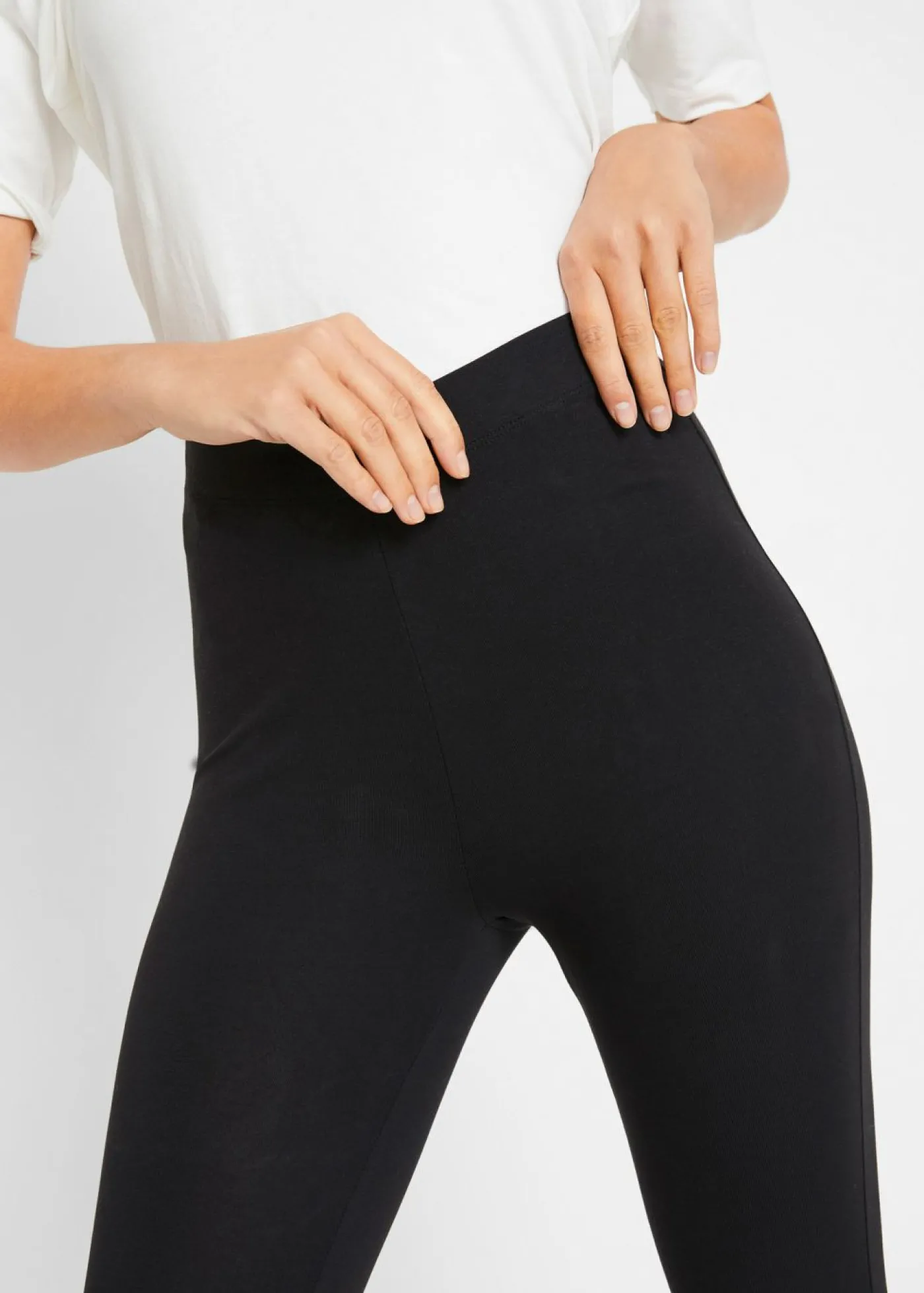 bonprix bonprix Leggings capri con cinturilla cómoda Negro New