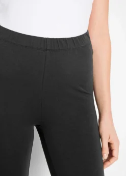 bonprix bonprix Leggings capri con detalles de encaje Negro Outlet