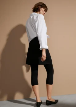 bonprix bonprix Leggings capri con falda Negro