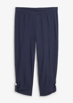 bonprix bonprix Leggings capri de algodón orgánico Azul marino Sale
