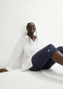 bonprix bonprix Leggings capri de algodón orgánico Azul marino Sale