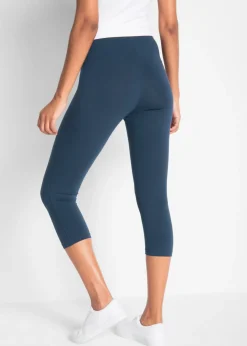 bonprix bonprix Leggings capri de corte ajustado (2 unidades) Azul marino-negro Clearance
