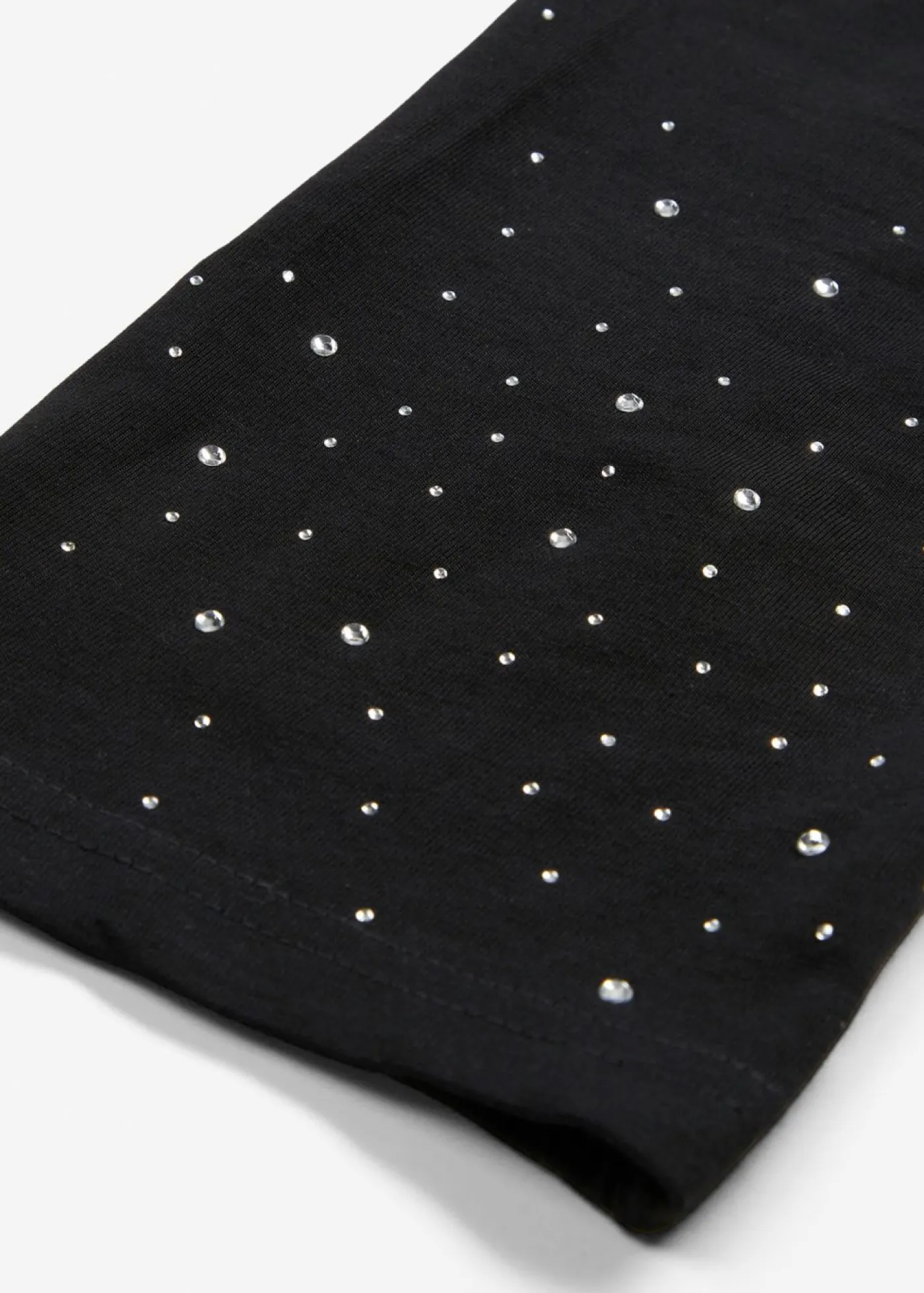 bonprix bonprix Leggings capri de mezcla de algodón Negro-plata Online