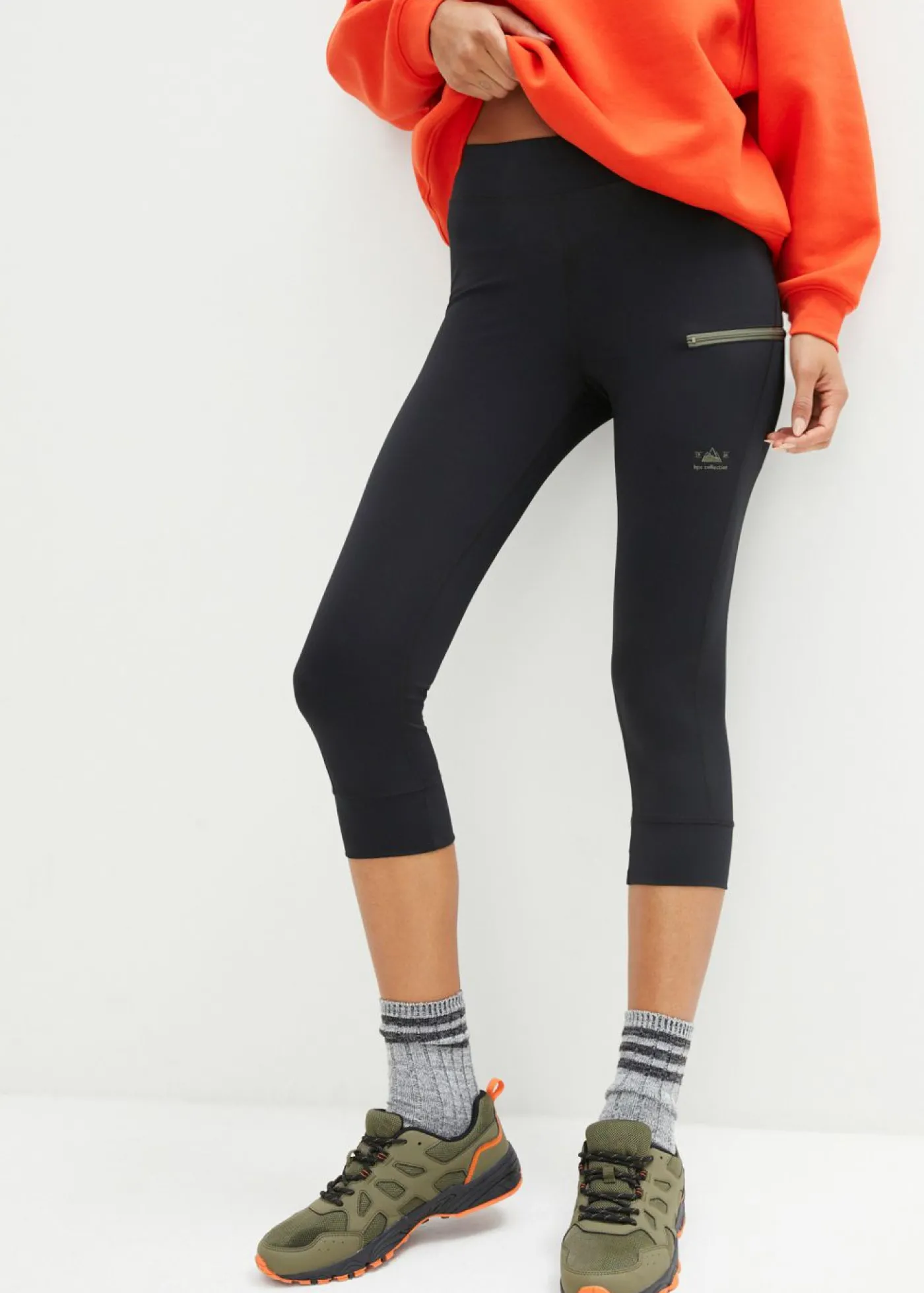 bonprix bonprix Leggings capri, de secado rápido Negro New