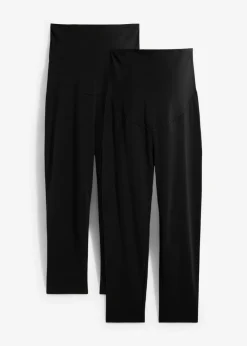 bonprix bonprix Leggings capri premamá (2 unidades) Negro-negro Hot