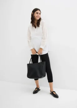 bonprix bonprix Leggings capri premamá (2 unidades) Negro-negro Hot