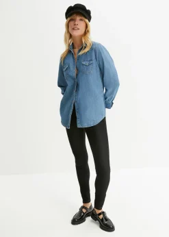 bonprix bonprix Leggings con aspecto de vaquero Negro denim Outlet