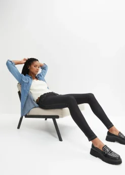 bonprix bonprix Leggings con aspecto de vaquero denim negro