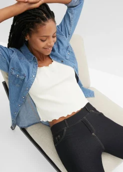 bonprix bonprix Leggings con aspecto de vaquero denim negro