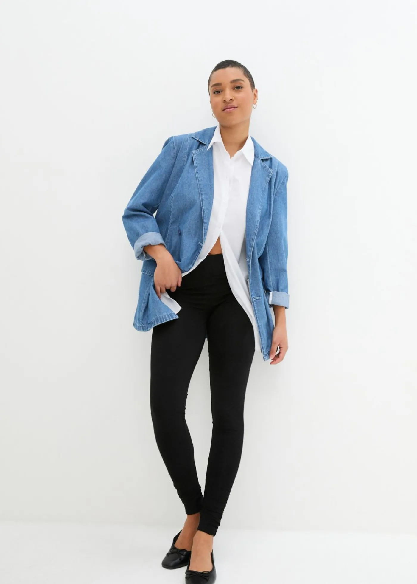 bonprix bonprix Leggings con cintura cómoda y ancha Negro Discount