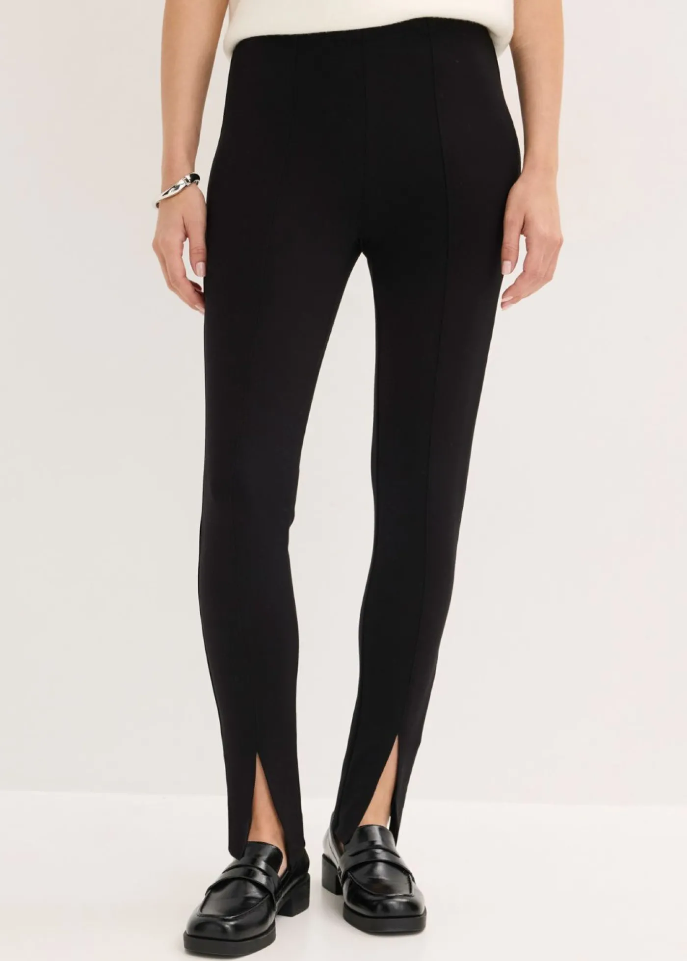 bonprix bonprix Leggings de cómodo Punto di Roma Negro Sale