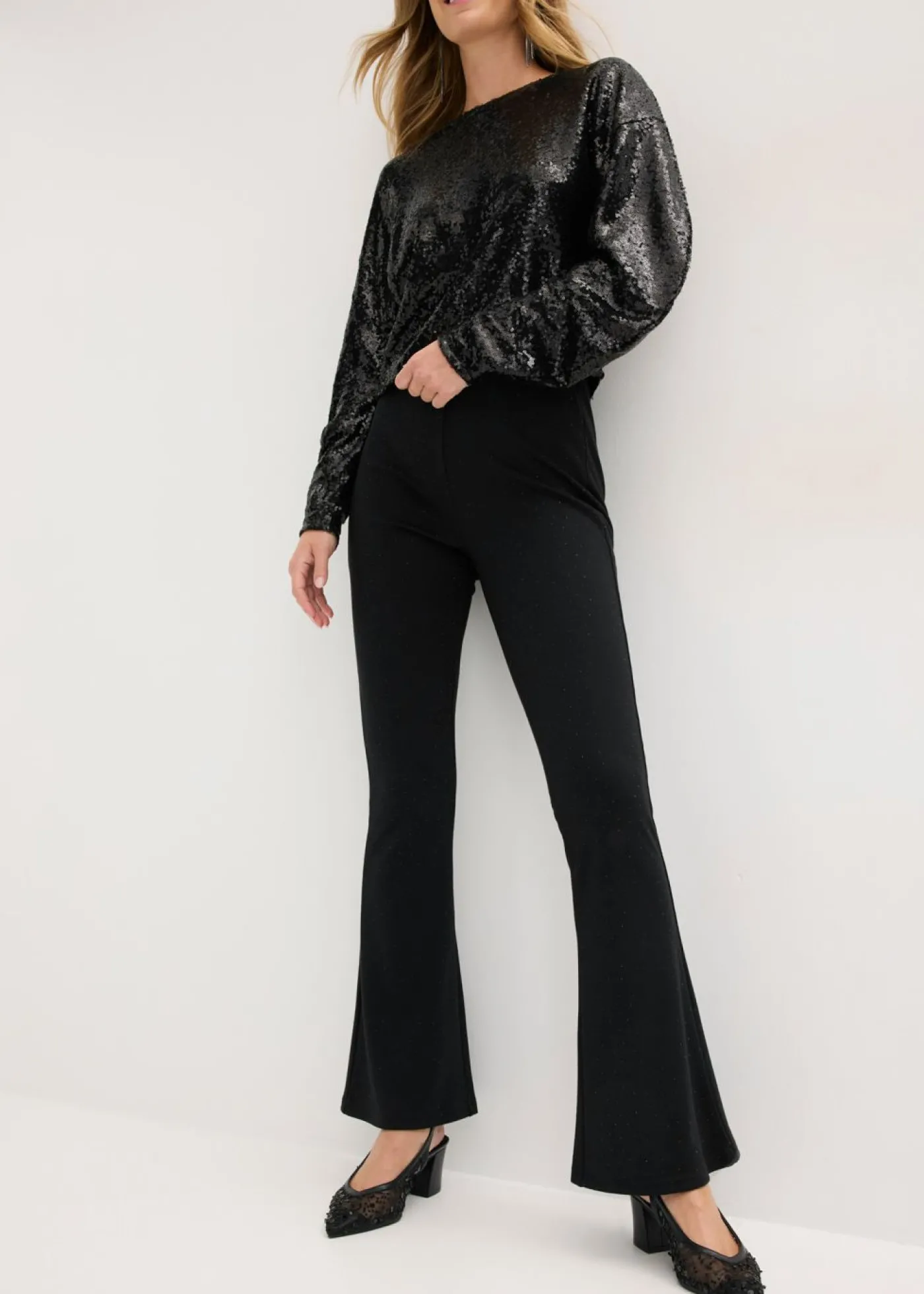 bonprix bonprix Leggings de cómodo Punto di Roma Negro Best