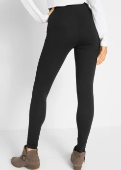 bonprix bonprix Leggings de mezcla de algodón Negro