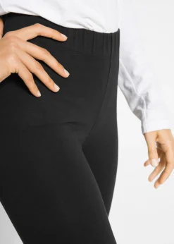 bonprix bonprix Leggings de mezcla de algodón Negro