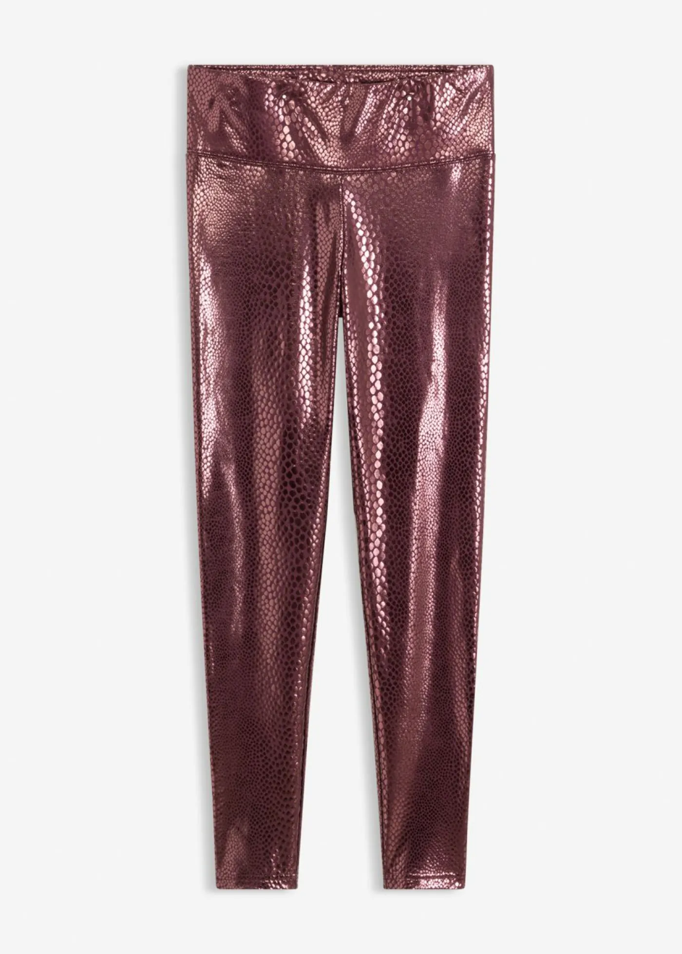 bonprix bonprix Leggings de piel sintética con alto brillo rojo burdeos Best