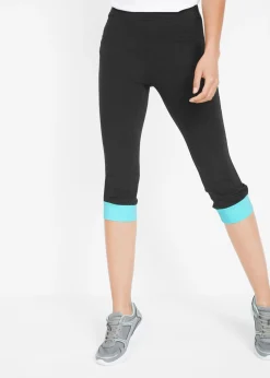 bonprix bonprix Leggings deportivos capri Negro Sale