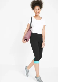 bonprix bonprix Leggings deportivos capri Negro Sale
