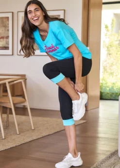 bonprix bonprix Leggings deportivos capri Negro Sale