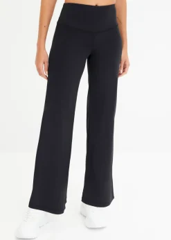 bonprix bonprix Leggings deportivos cómodos con pernera recta y material de secado rápido Negro Sale