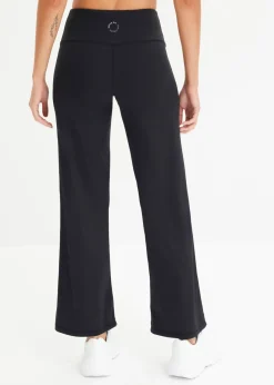 bonprix bonprix Leggings deportivos cómodos con pernera recta y material de secado rápido Negro Sale