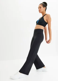 bonprix bonprix Leggings deportivos cómodos con pernera recta y material de secado rápido Negro Sale