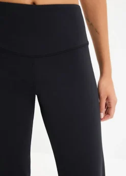 bonprix bonprix Leggings deportivos cómodos con pernera recta y material de secado rápido Negro Sale