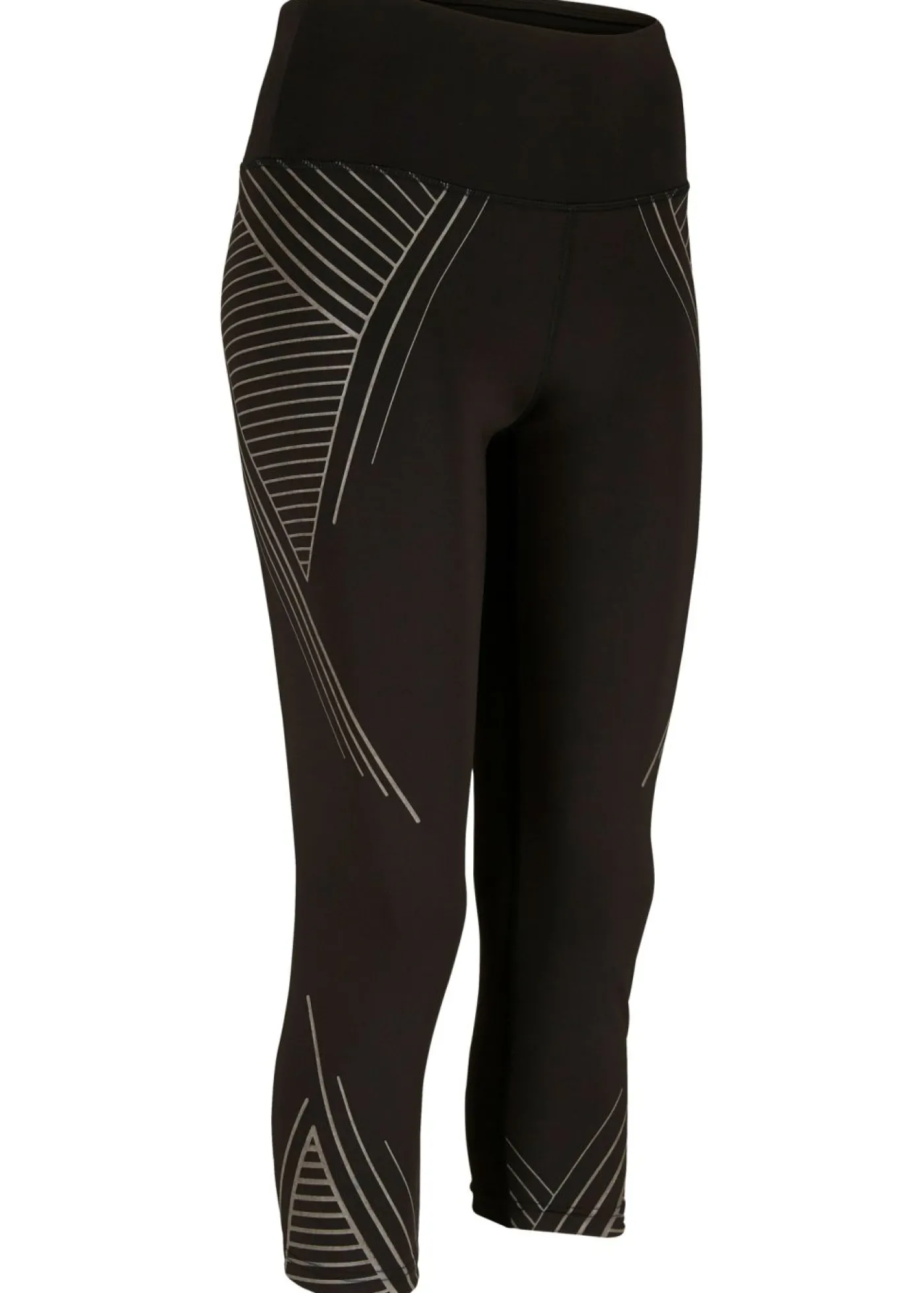 bonprix bonprix Leggings deportivos con bolsillos, largo 3/4 Negro Hot