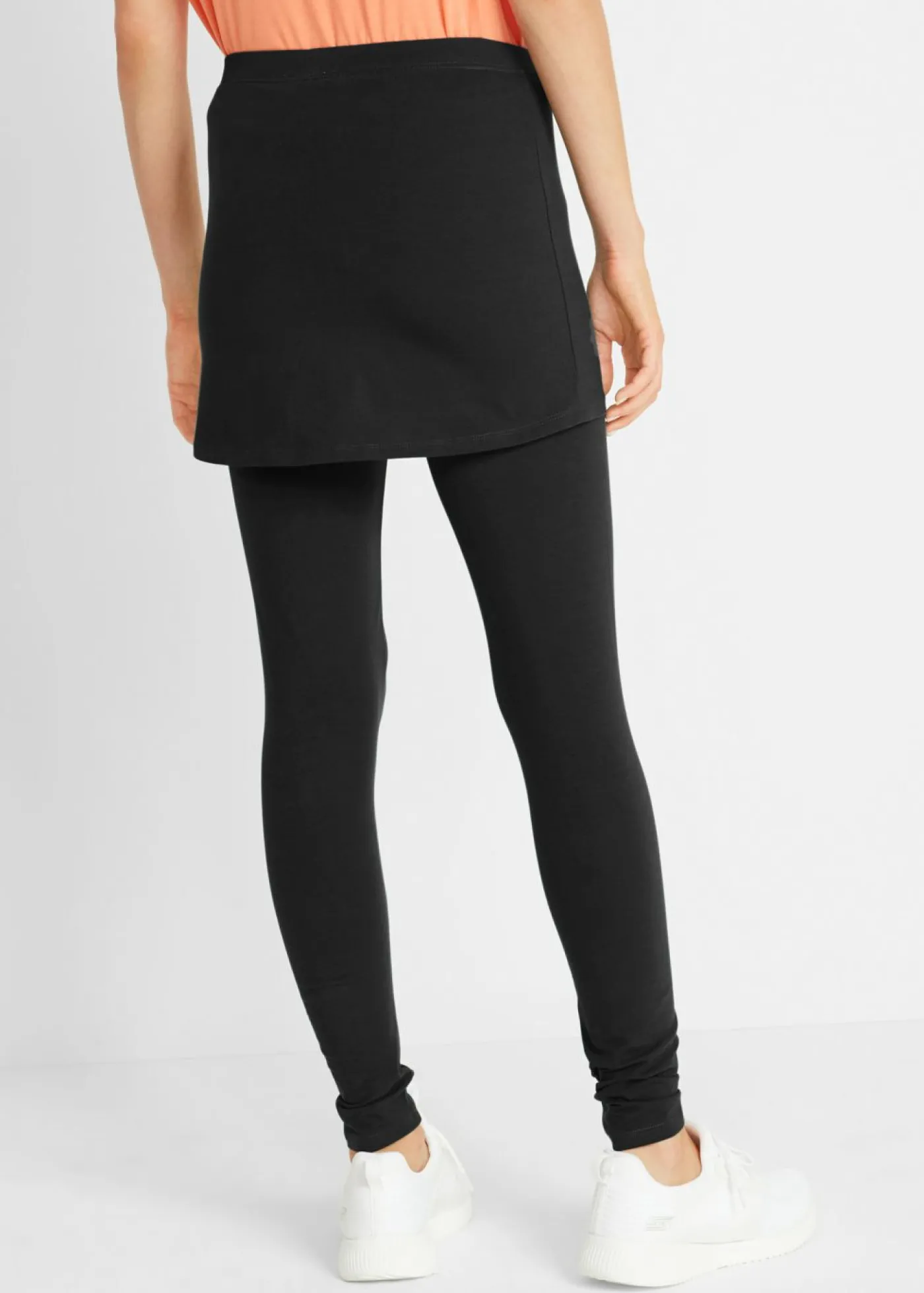 bonprix bonprix Leggings deportivos con falda, hasta el tobillo Negro con estampado gráfico Discount