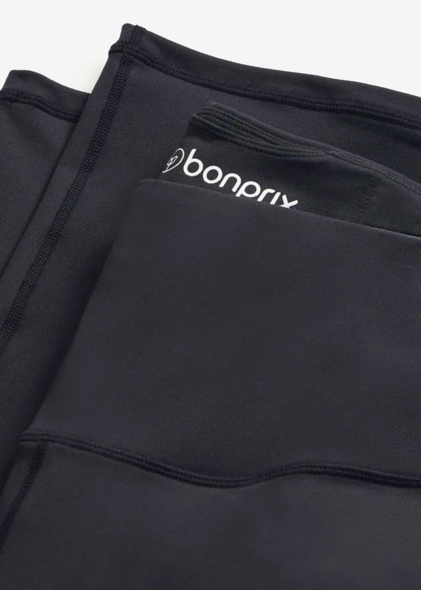 bonprix bonprix Leggings deportivos de algodón resistente con perneras rectas Gris-negro Outlet