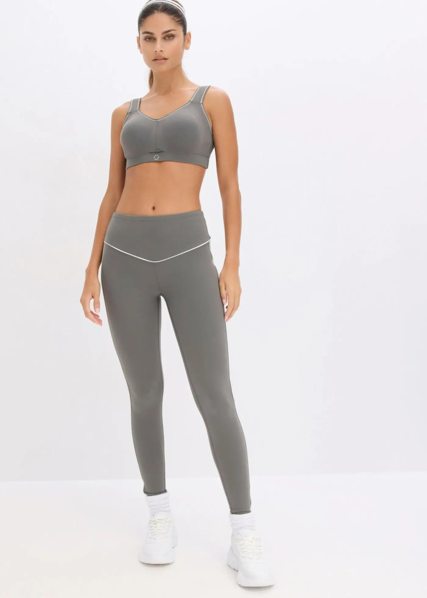 bonprix bonprix Leggings deportivos de algodón resistente granito Hot