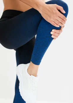 bonprix bonprix Leggings deportivos de material de secado rápido sin costuras con degradado cromático azul horizonte-azul faro-negro Clearance