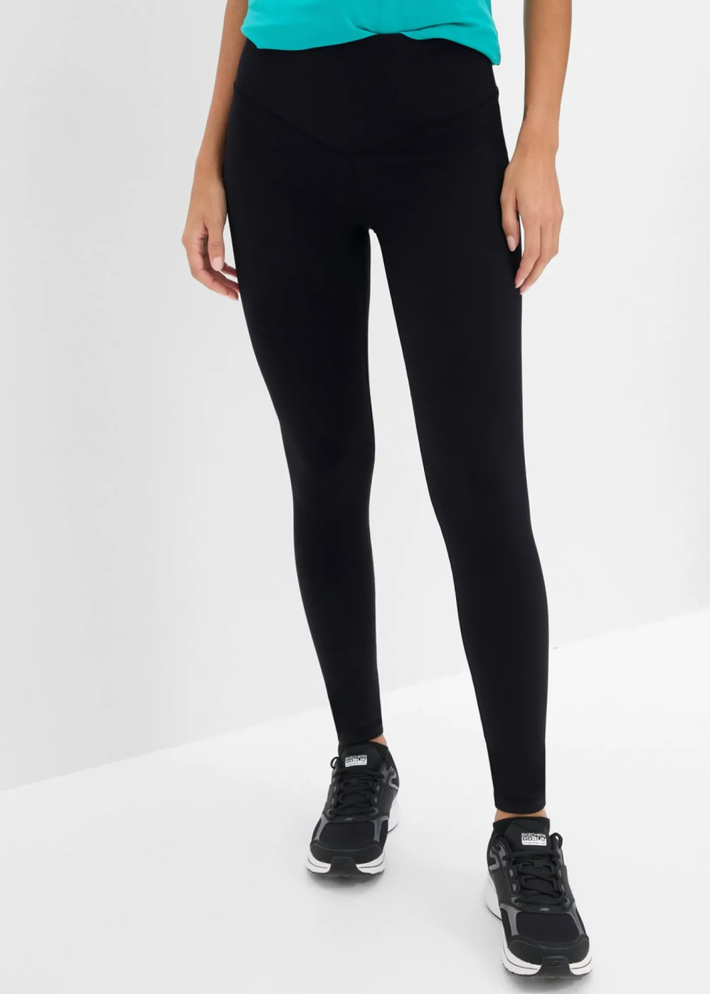 bonprix bonprix Leggings deportivos moldeadores de algodón resistente Gris-negro Hot