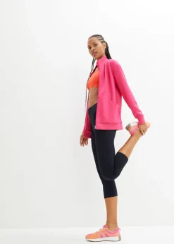 bonprix bonprix Leggings deportivos moldeadores con bolsillo y largo capri Negro Hot