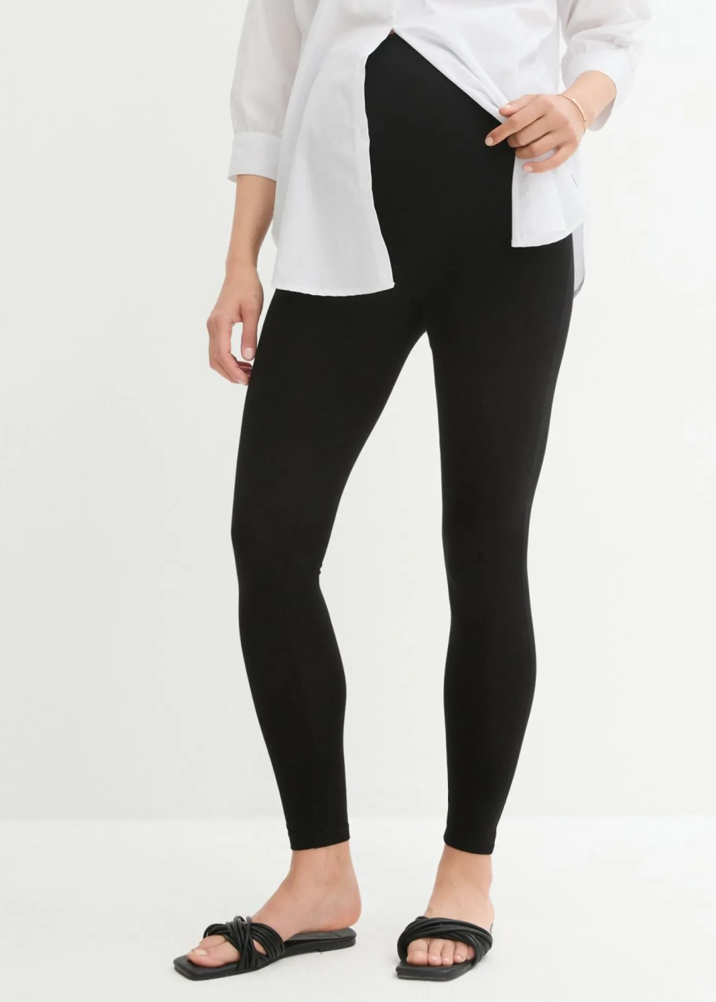 bonprix bonprix Leggings premamá de algodón orgánico (2 unidades) Negro-negro Hot