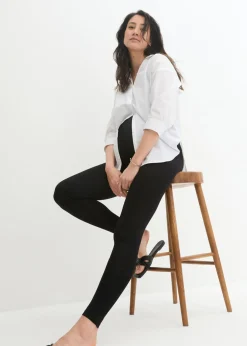 bonprix bonprix Leggings premamá de algodón orgánico (2 unidades) Negro-negro Hot