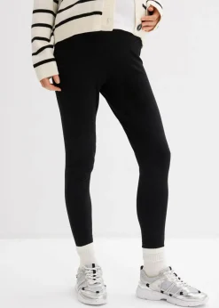 bonprix bonprix Leggings premamá de algodón orgánico (3 unidades) Negro Hot