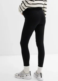 bonprix bonprix Leggings premamá de algodón orgánico (3 unidades) Negro Hot