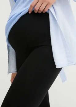 bonprix bonprix Leggings premamá de suave algodón orgánico Negro Clearance
