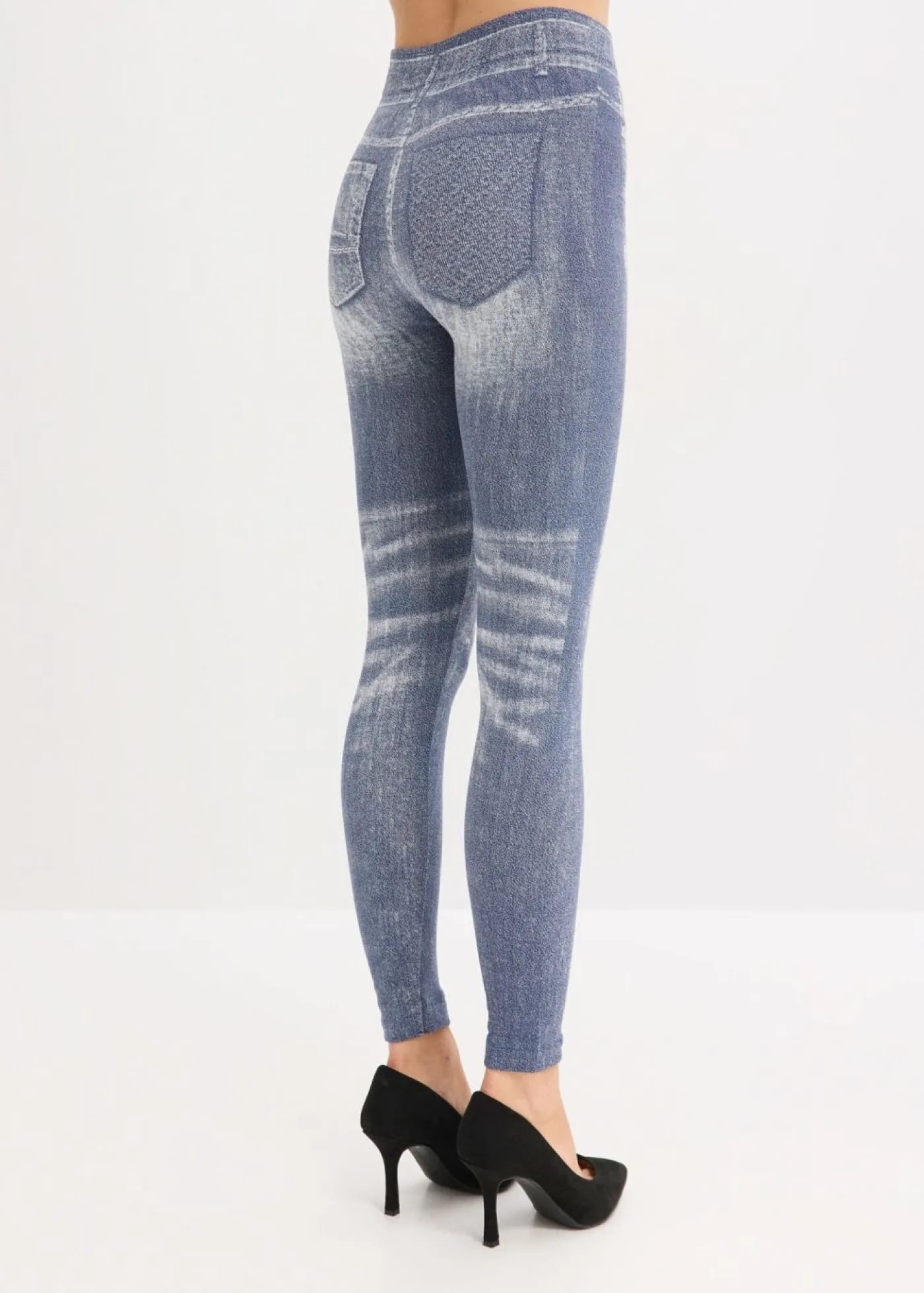 bonprix bonprix Leggings sin costuras con interior suave Azul vaquero Clearance