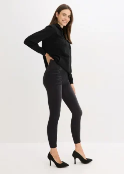 bonprix bonprix Leggings tipo medias, moldeadores, en look vaquero Negro de aspecto vaquero New