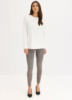 bonprix bonprix Leggings térmicos estampado leo marrón-negro Hot