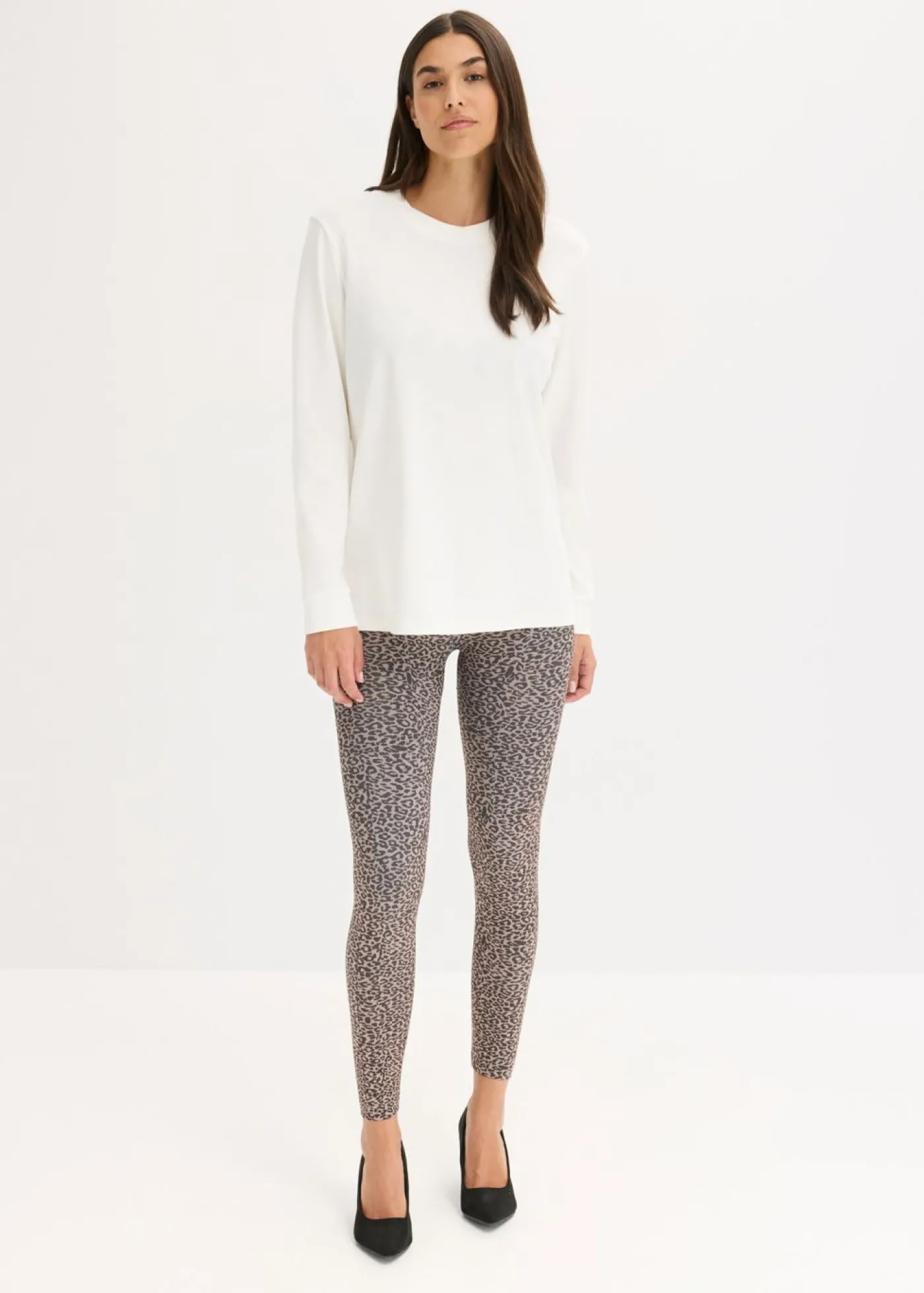 bonprix bonprix Leggings térmicos estampado leo marrón-negro Hot