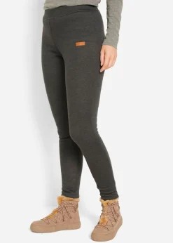 bonprix bonprix Leggings térmicos con forro polar Antracita jaspeado New