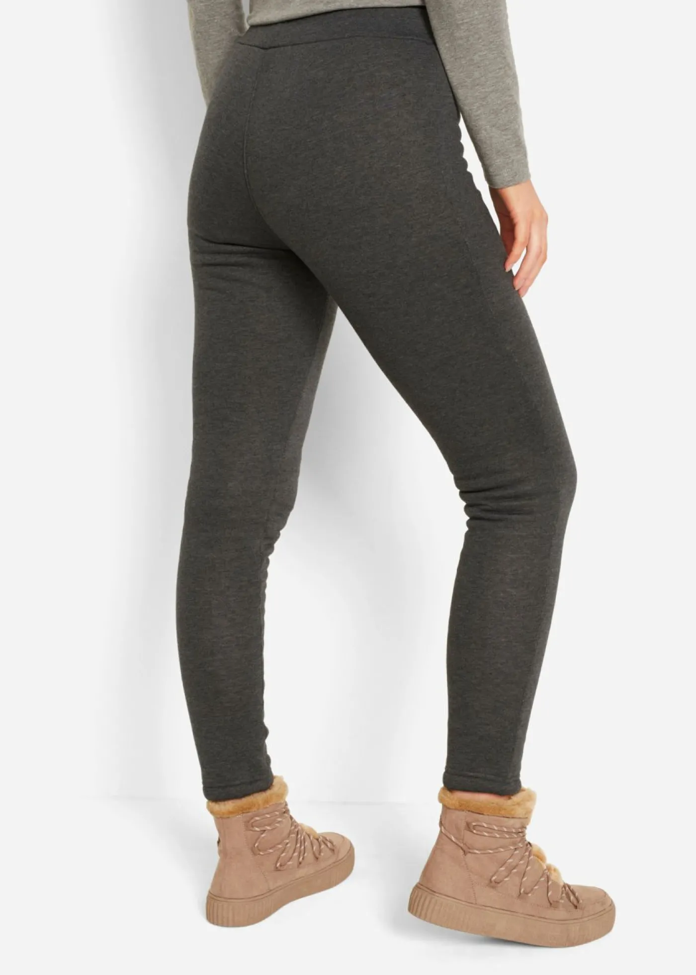 bonprix bonprix Leggings térmicos con forro polar Antracita jaspeado New