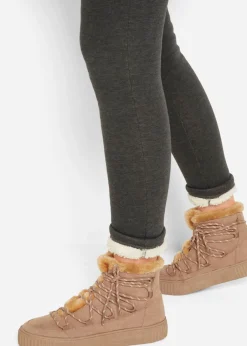 bonprix bonprix Leggings térmicos con forro polar Antracita jaspeado New