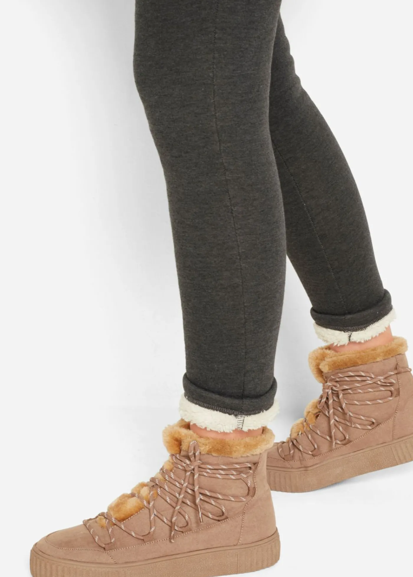 bonprix bonprix Leggings térmicos con forro polar Antracita jaspeado New