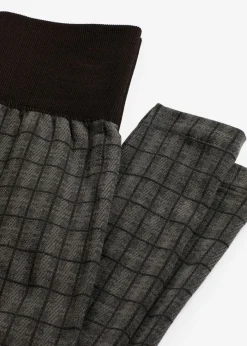bonprix bonprix Leggings térmicos con interior suave Negro de cuadros Outlet