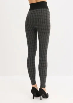 bonprix bonprix Leggings térmicos con interior suave Negro de cuadros Outlet